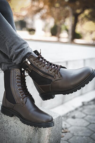 Oksit Zetta Fleece Zipper Detailed Men's Boots