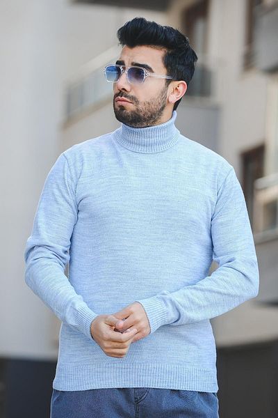 Oksit Pulover Seka 849 Cotton Slim Fit pentru bărbați cu gât complet