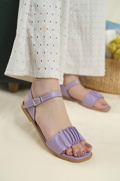 Oksit Sens Women's Sandals with Drawstring Detail