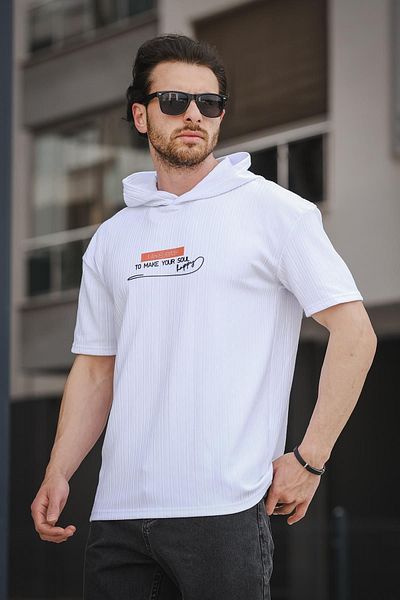 Oksit Trc 2789 Tricou cu glugă supradimensionat pentru bărbați