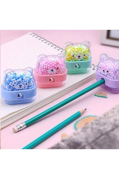 NaSaDAN 1 Piece Teddy Beaded Pencil Sharpener Opener