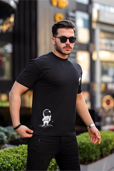 Oksit Trc 2778 - Ανδρικό T-Shirt Astro Printed Crew Neck