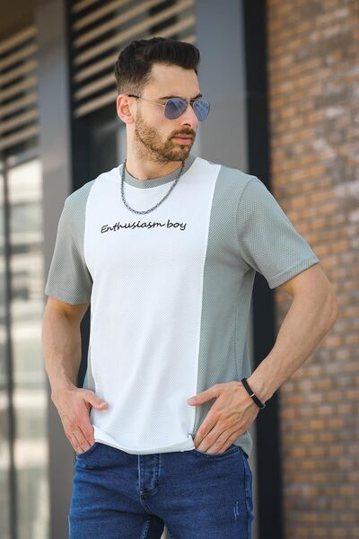 Oksit Ανδρικό μπλουζάκι Lycra με μοτίβο βάφλας με κεντημένο κομμάτι Scarp