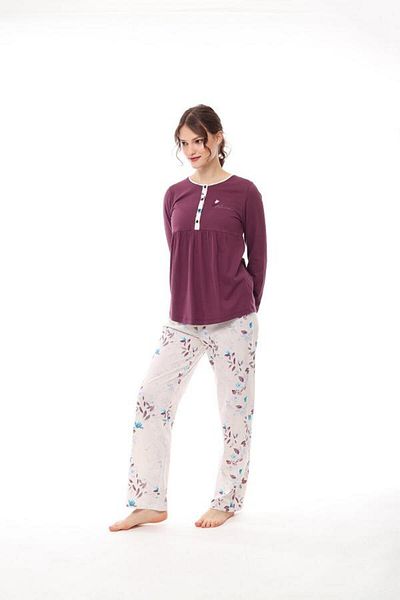 Pijadore 1449-B Battal Long Sleeve Pajama Set