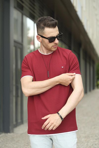 Oksit Λεπτομερές ανδρικό μπλουζάκι Koben Piece Fabric Slim Fit