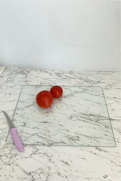 Saban Transparent Glass Cutting Board - Cutting Table| 30 cm x 40 cm