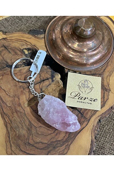 parze doğaltaş Μπρελόκ από φυσική πέτρα ροζ χαλαζία