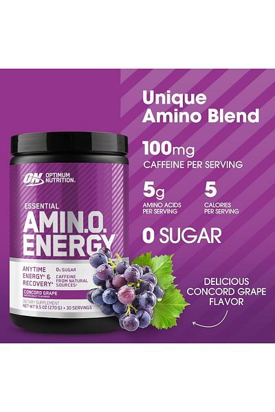 Optimum Nutrition Essential Amino Energy Concord Grape 270 Gr