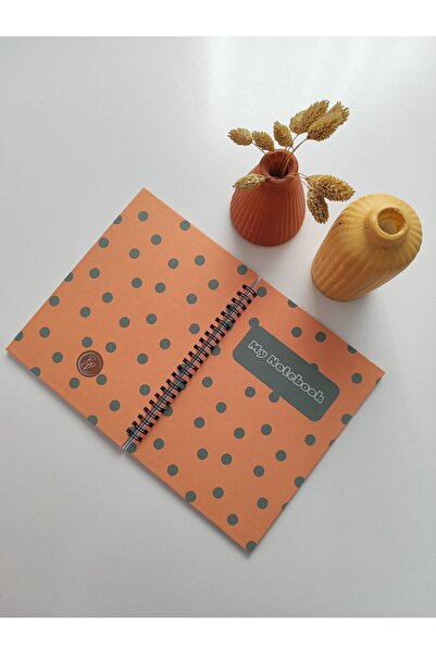 beticraft Puantiyeli 15x21 cm spiralli çizgili defter