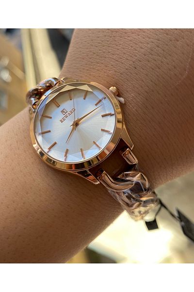 Reward Elegant Silver Copper Color Steel Women's Wristwatch - Waterproof, 2 Years Warranty
