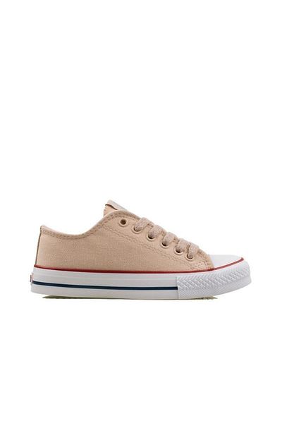 Benetton Cream Women's Linen Sneakers Bn 30196