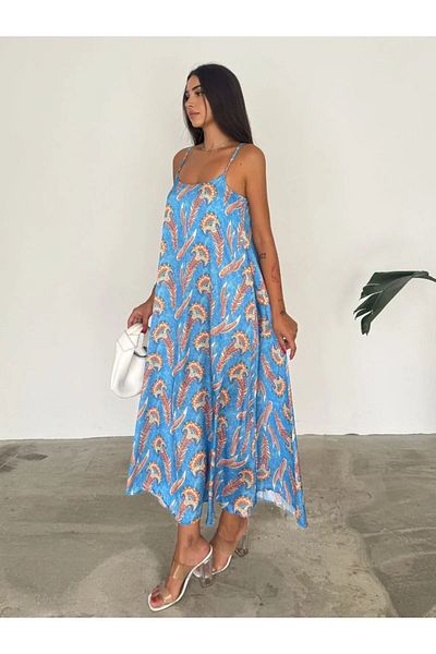 Velista Rochie casual din popelin cu bretele ajustabile