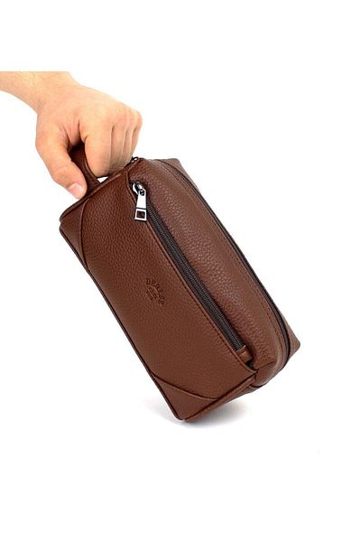 deri,se club Men's Tan Handbag, Cosmetic Shaving Bag, Travel, Portfolio, Men's Handbag