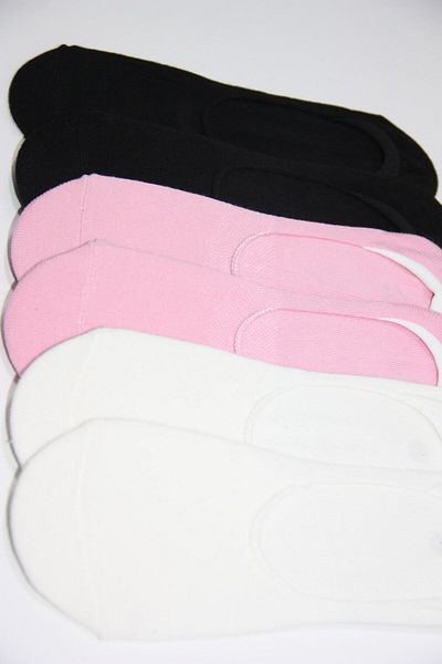 Pamela Women's 6 Pairs Heeled Silicone Ballerina Basic Socks