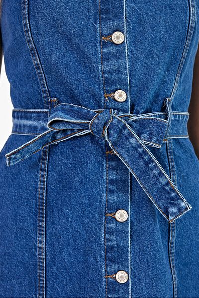 MADAME MELEK Rochie de blugi din denim - cu bretele