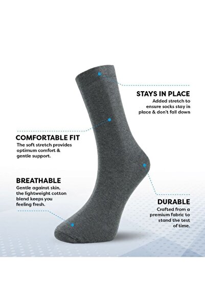 FORMO Ανδρικές βαμβακερές κάλτσες υψηλής ποιότητας - Κουτί 10 Premium, μαλακές αναπνέουσες και ανθεκτικές