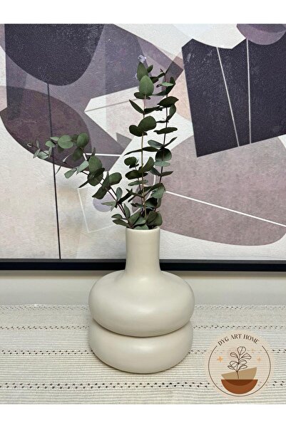 DygArtHome Seramik Vazo (20cm) Krem