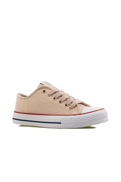 Benetton Cream Women's Linen Sneakers Bn 30196