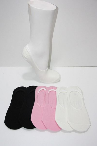Pamela Women's 6 Pairs Heeled Silicone Ballerina Basic Socks