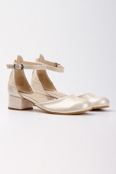 Paqpa Nancy Girl's Soft Sole Pearl λουστρίνι με χοντρό τακούνι παπούτσια TA2002-03