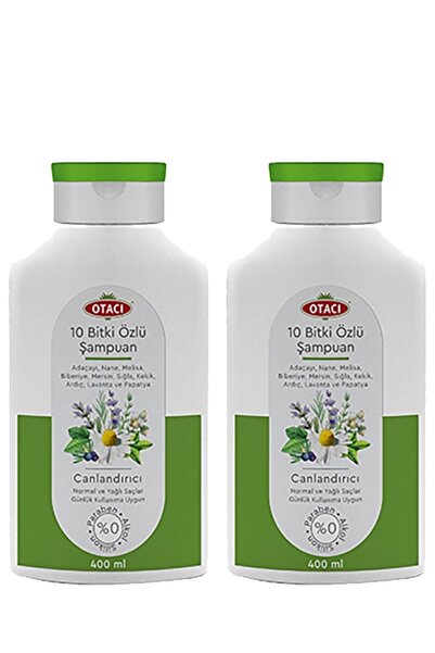 Otacı 10 Bitki Özlü Şampuan 400 Ml. 2i Set