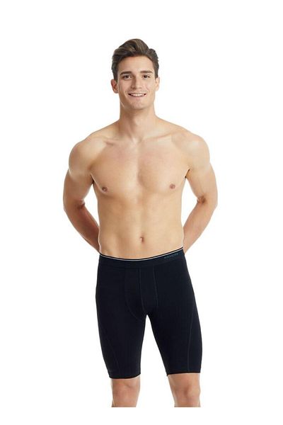 Blackspade Μεγάλο μέγεθος Tender Cotton Black Boxer - Μακρύ πόδι C0T3N2O9