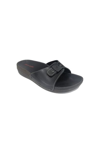 Pierre Cardin 7031 Black Minelli Model Buckle Women's Slippers