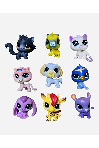 Minişler Pet Shop Miniş Lps Oyuncak 9lu Set Littlest Pet Shop
