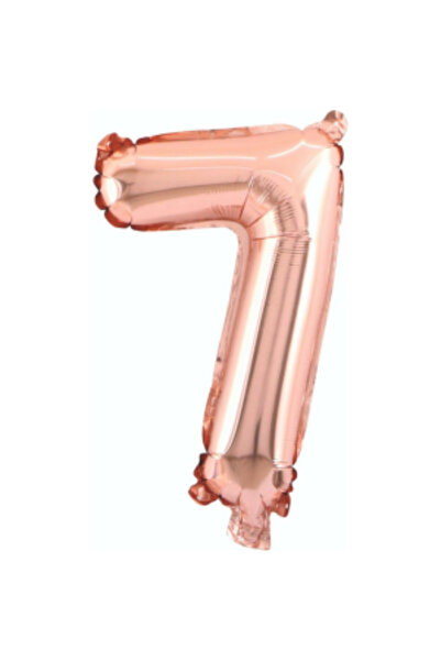 Ekin Süs بالون أرقام بلون ذهبي وردي 76 سم