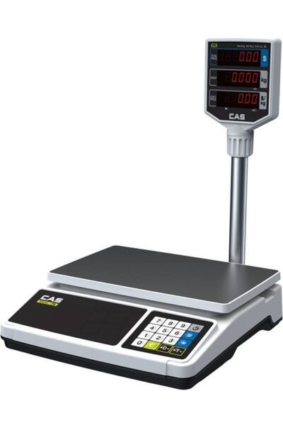CAS Pr-plus-led Boyunlu 15 Kg X 2 / 5 Gr Fiyat Hesaplamalı Terazi