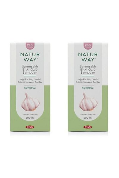 Otacı Naturway 500 ml Extract Plant Shampoo with Garlic - X 2 Pieces