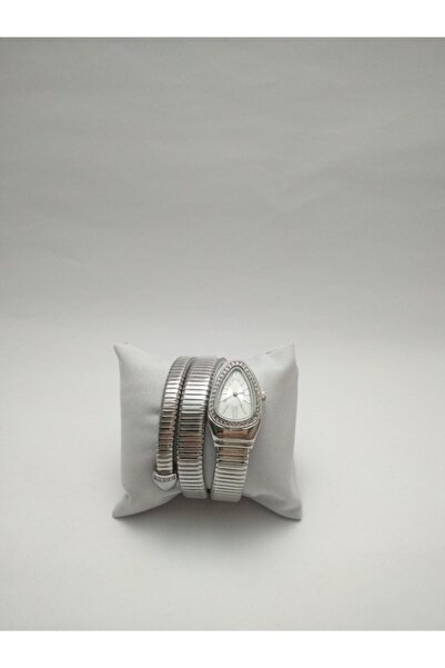 Simurg Snake Model Stylish Looking Women's Watch Silver Color