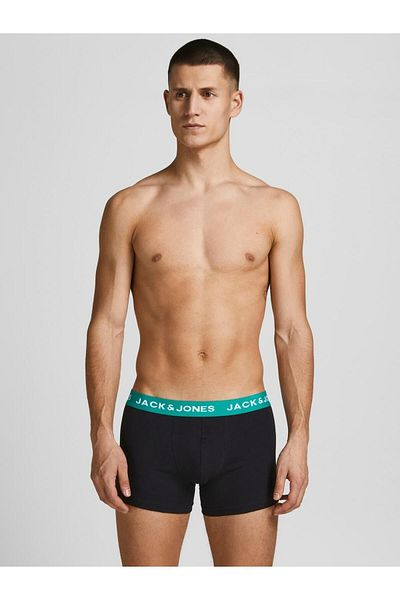Jack & Jones Мъжки боксерки с 5 броя - лого и едноцветни - черни
