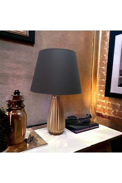 ariana sytle Artemis Gilt Patterned Ceramic Lampshade