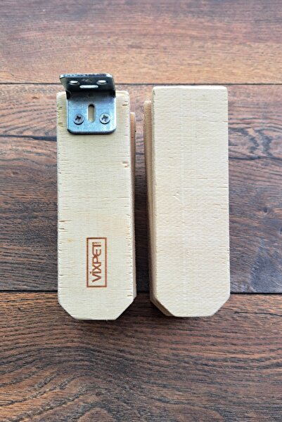 Vixpet Sandy Wooden Pigeon Perch - 14 Cm, 10 Pieces, Single Perch, Wooden Perch, Resting Perch