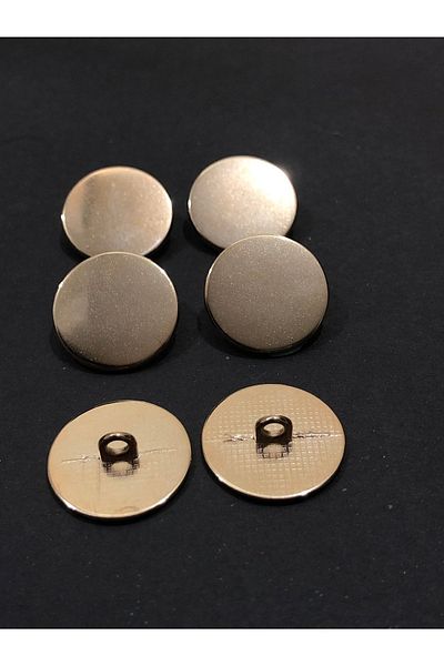 aensia Gold Gold Large Pulmetal Money Model Button Large Size Metal Button Trench Coat and Coat Button - Pack of 6