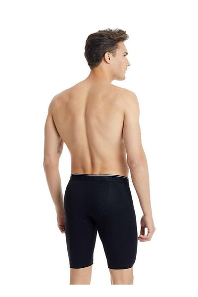 Blackspade Μεγάλο μέγεθος Tender Cotton Black Boxer - Μακρύ πόδι C0T3N2O9