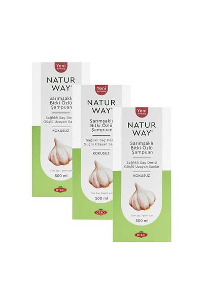 Otacı Naturway 500 ml Garlic Herbal Shampoo - X 3 Pieces