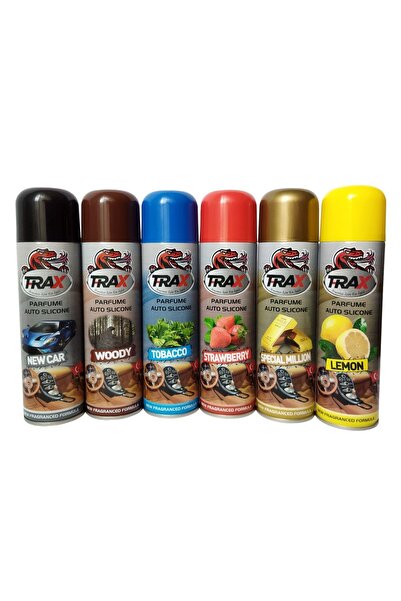 TRAX T-rax Torpido Deri Plastik Için Parlatıcı Silikon Parfüm Sprey 200ml (6 Adet Sprey)