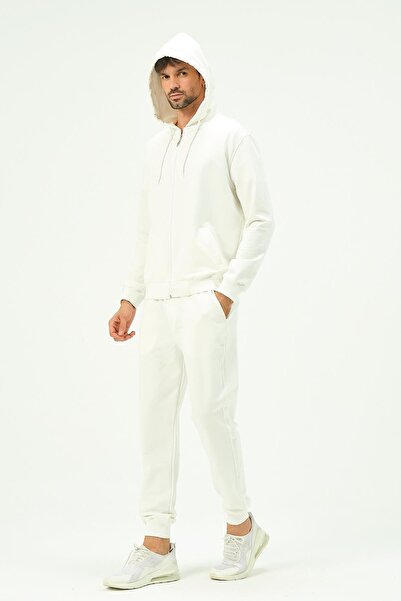 C&City Чоловічий костюм Trilby 8702 з капюшоном на блискавці з манжетами екрю