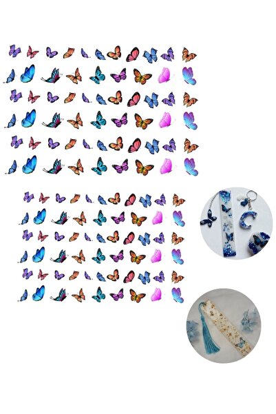 Sirius Hobi Epoksi Reçine Şeffaf Asetat Baskı Kelebekler A4 (yapışkansızdır)