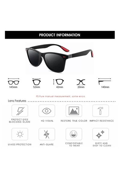 ONNObutik Unisex Sunglasses - Suitable Inside Hinged Optical Glass