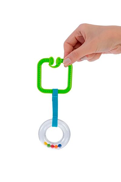 TRENDİMİZBİR Green Square Stroller - Rattle Ring