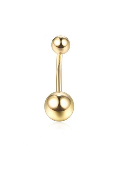 Begonia Accessories 316L Surgical Steel Gold Plated Navel Piercing