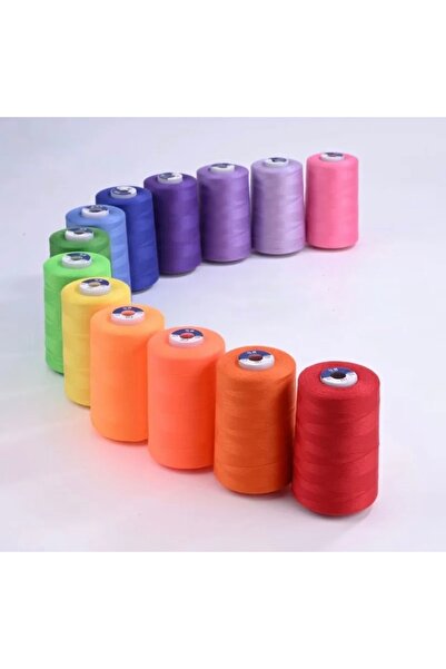 kuyunun sahibi 120 No Zero 5.000 μέτρα Σετ ραπτικής κλωστής μικτό 3 χρώματα, 100% πολυεστέρας