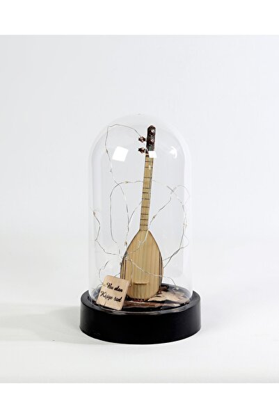 Aksesuar Minyatür Saz Fanus Içinde Led Işıklı