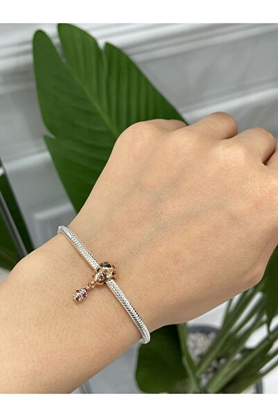 925KOLYE Balonda Noel Baba Modelli Charm 925 Ayar Gümüş