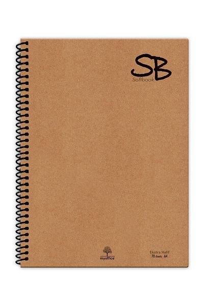 Etika Extra Light Spiral School Notebook withKraftCover - 140 Sheets, Checkered 70 Yp