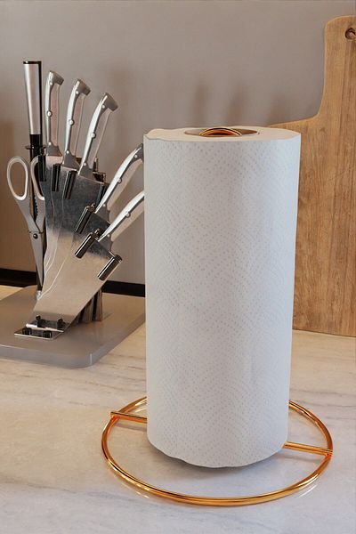Milenay Gold Stainless Upright Napkin Holder, Decorative Napkin Holder, Towel Holder, Napkin Towel Stand