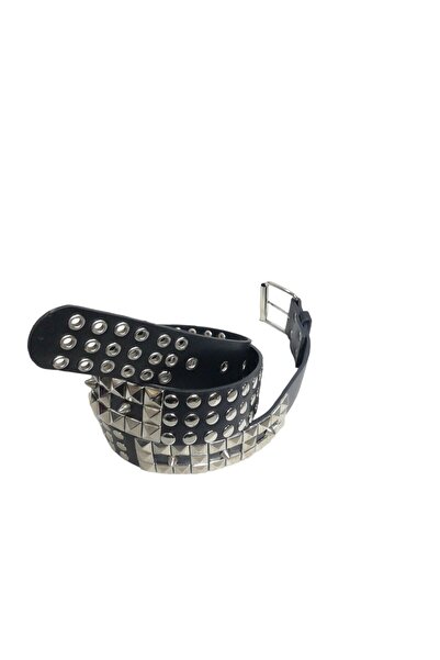 targay Kaubojski remen sa piramidalnom kopčom, gotički punk metalika stil, re...